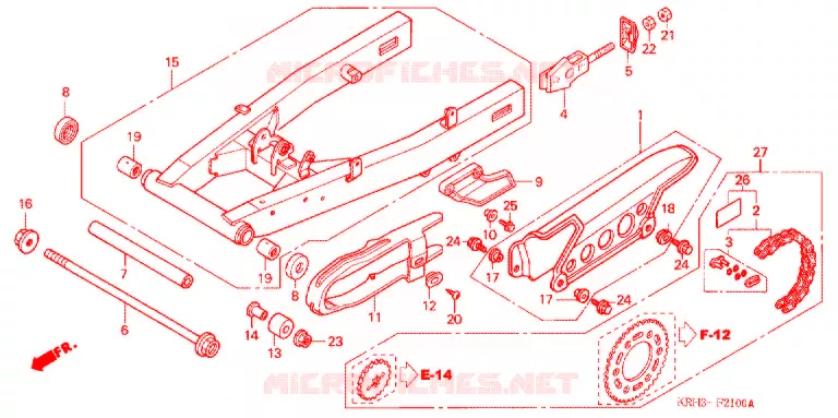 ZWAAI-ARM/KETTINGKAST Honda MOTO 125 XR 2011  XR125LEKB