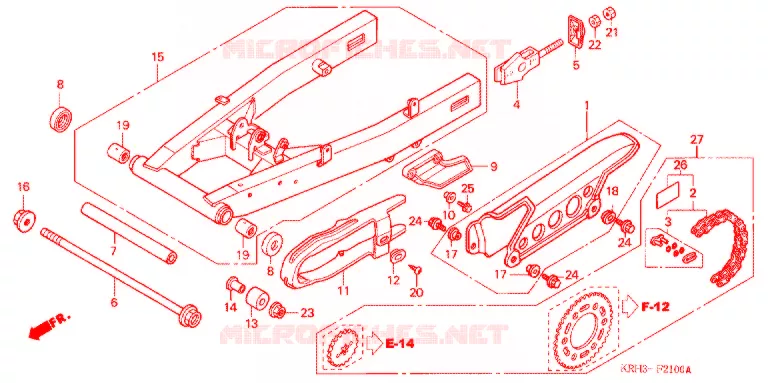 ZWAAI-ARM/KETTINGKAST Honda MOTO 125 XR 2011  XR125LEKB