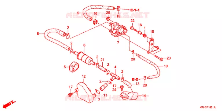 LUCHTZUIGKLEP Honda MOTO 125 XR 2011  XR125LEKB
