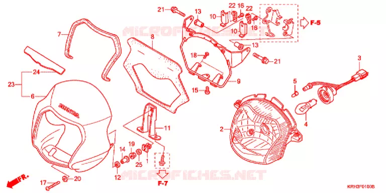 KOPLAMP Honda MOTO 125 XR 2011  XR125LEKB