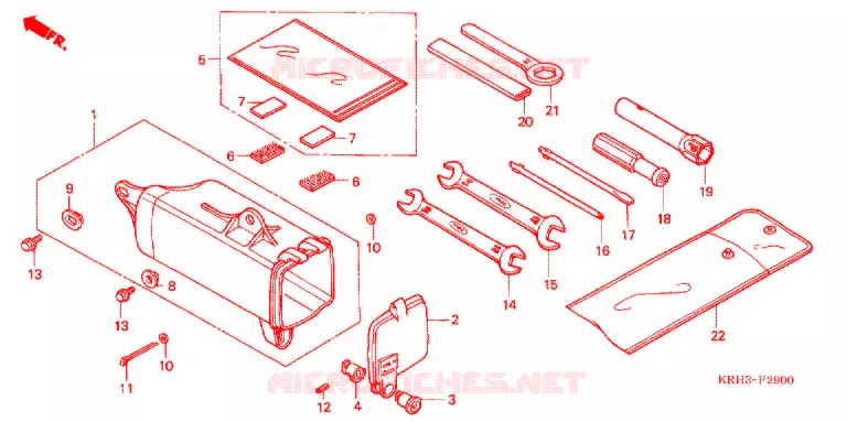 GEREEDSCHAP/ACCUVAK Honda MOTO 125 XR 2011  XR125LEKB