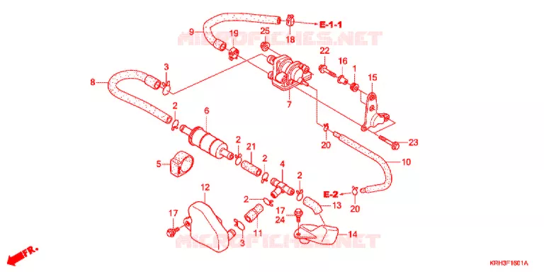 LUCHTZUIGKLEP Honda MOTO 125 XR 2011  XR125LEKB
