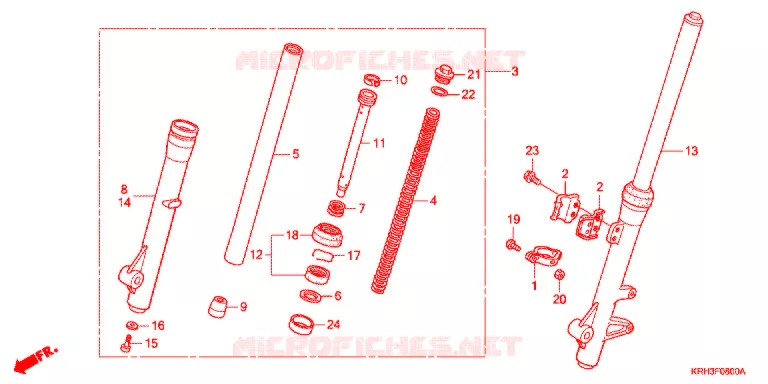 VOOR VORK Honda MOTO 125 XR 2013  XR125LEKB