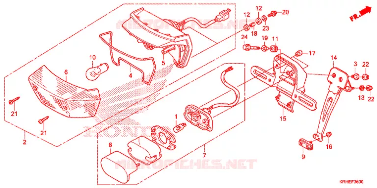 ACHTERLICHT(2) Honda MOTO 125 XR 2013  XR125LEKC