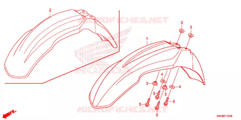 VOORSPATBORD Honda MOTO 125 XR 2012  XR125LEKC