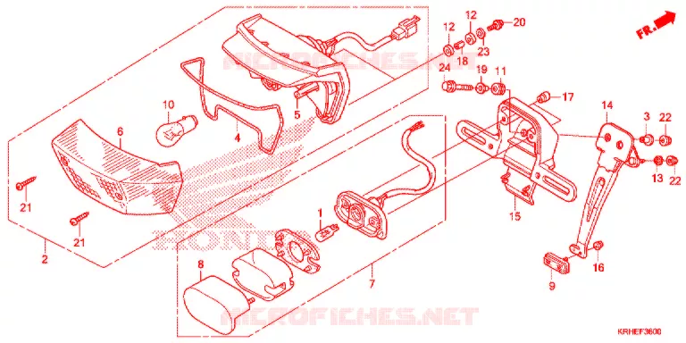 ACHTERLICHT(2) Honda MOTO 125 XR 2012  XR125LEKC