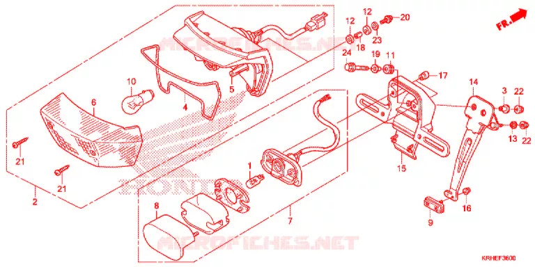 ACHTERLICHT(2) Honda MOTO 125 XR 2013  XR125LEKC