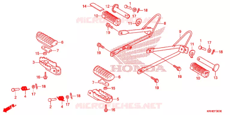 OPSTAP/KICKARM/ WISSEL PEDAAL Honda MOTO 125 XR 2013  XR125LEKC