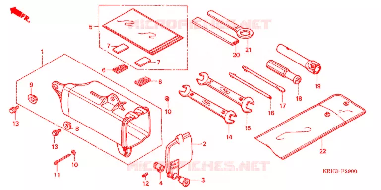 GEREEDSCHAP/ACCUVAK Honda MOTO 125 XR 2011  XR125LKB