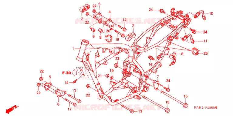 FRAME CHASSIS Honda MOTO 125 XR 2011  XR125LKB