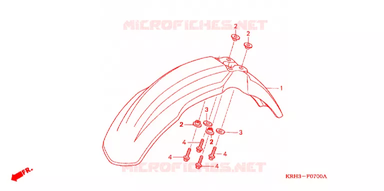VOORSPATBORD Honda MOTO 125 XR 2011  XR125LKB