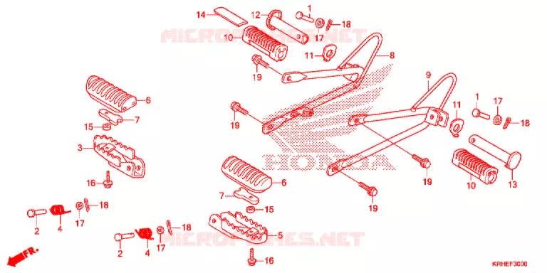OPSTAP/KICKARM/ WISSEL PEDAAL Honda MOTO 125 XR 2012  XR125LKC