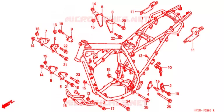 FRAME CHASSIS Honda MOTO 250 XR 2003  XR250LS3