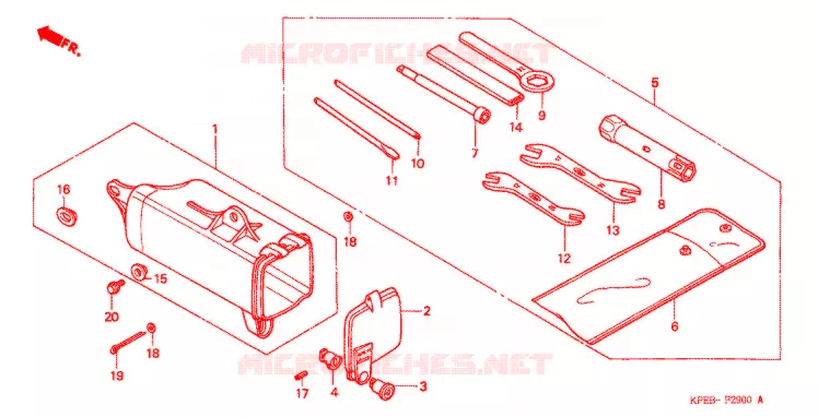 GEREEDSCHAP/ACCUVAK Honda MOTO 250 XR 2004  XR250LS3