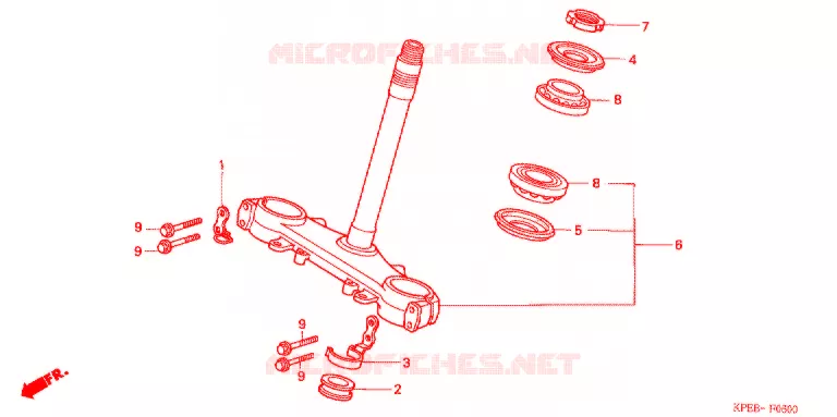STURING STANG/BOVENSTE BRUG Honda MOTO 250 XR 2003  XR250LS3