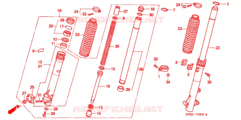 VOOR VORK Honda MOTO 250 XR 2003  XR250LS3