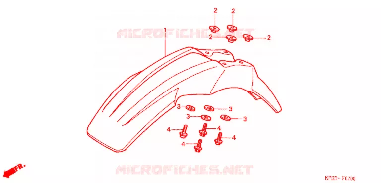 VOORSPATBORD Honda MOTO 250 XR 2004  XR250LS3