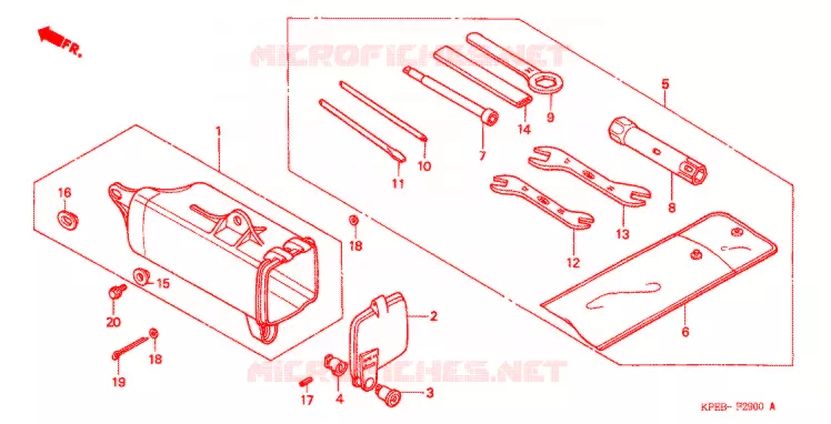 GEREEDSCHAP/ACCUVAK Honda MOTO 250 XR 2005  XR250LS5