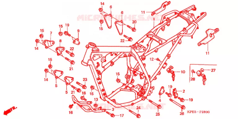 FRAME CHASSIS Honda MOTO 250 XR 2006  XR250LS6