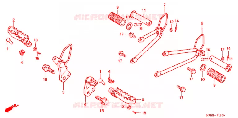 OPSTAP/KICKARM/ WISSEL PEDAAL Honda MOTO 250 XR 2006  XR250LS6