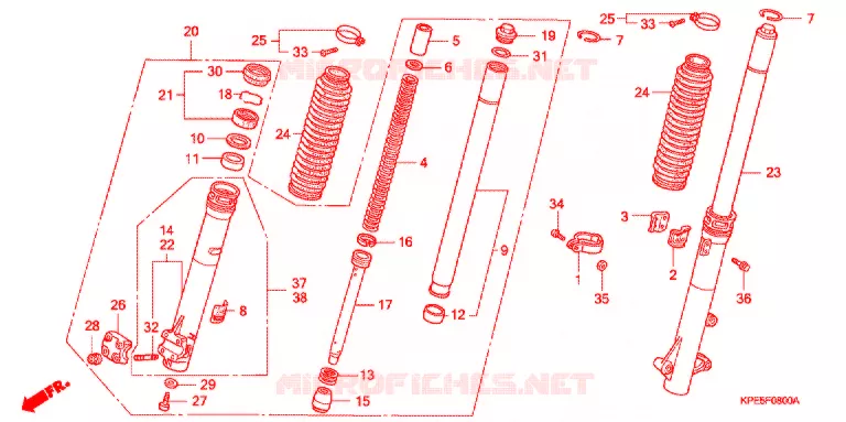 VOOR VORK Honda MOTO 250 XR 2006  XR250LS6