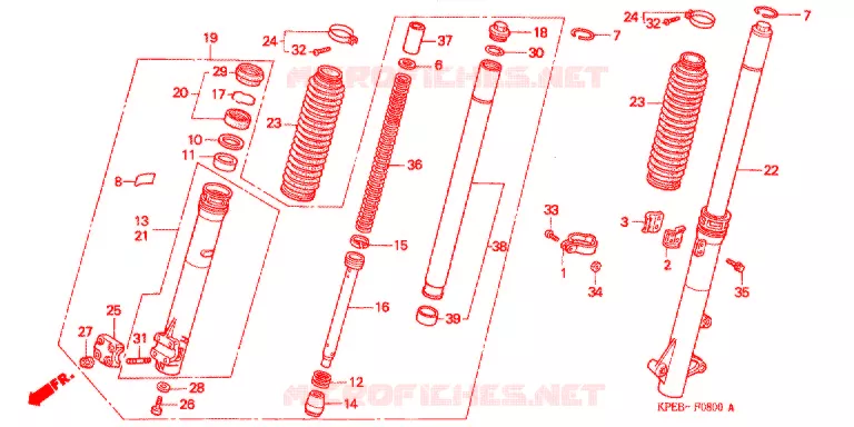 VOOR VORK Honda MOTO 250 XR 2004  XR250LSC3