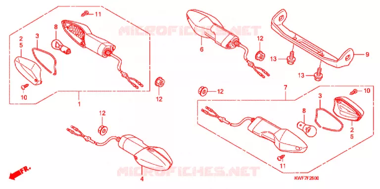 KNIPPERLICHT(2) Honda MOTO 125 CBF 2013  CBF125MD