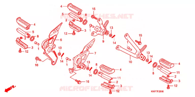 OPSTAP/KICKARM/ WISSEL PEDAAL Honda MOTO 125 CBF 2013  CBF125MD