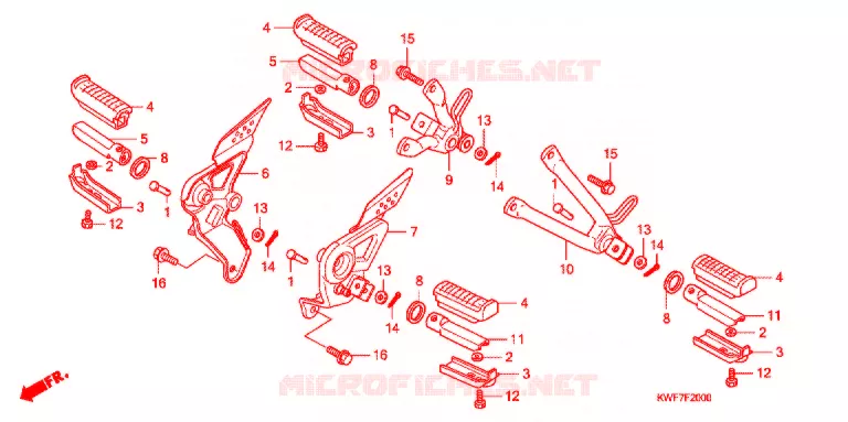 OPSTAP/KICKARM/ WISSEL PEDAAL Honda MOTO 125 CBF 2014  CBF125MD