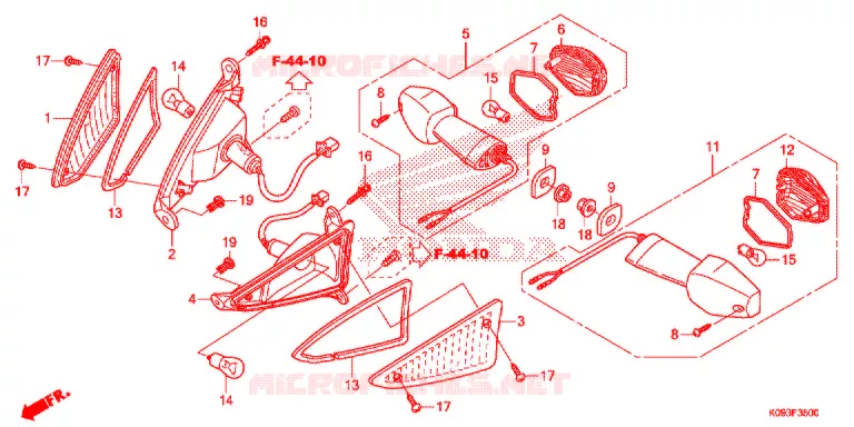 KNIPPERLICHT(2) Honda MOTO 110 WAVE 2015  AFS1101SHE