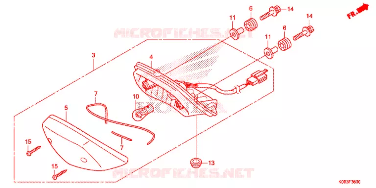 ACHTERLICHT(2) Honda MOTO 110 WAVE 2014  AFS1101SHE