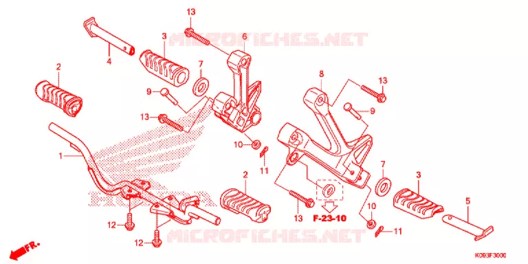 OPSTAP/KICKARM/ WISSEL PEDAAL Honda MOTO 110 WAVE 2015  AFS1101SHE