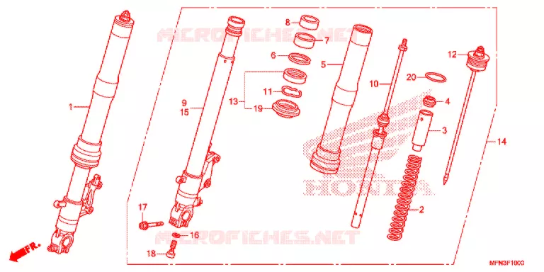 VOOR VORK Honda MOTO 1000 CB 2016  CB1000RF