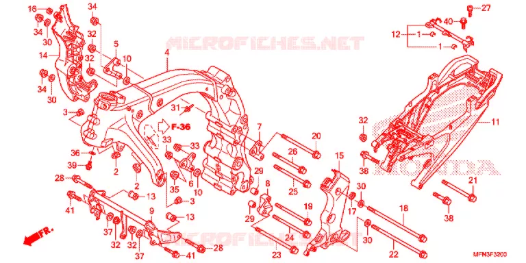 FRAME CHASSIS Honda MOTO 1000 CB 2015  CB1000RF