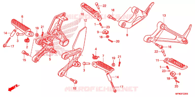 OPSTAP/KICKARM/ WISSEL PEDAAL Honda MOTO 1000 CB 2016  CB1000RF