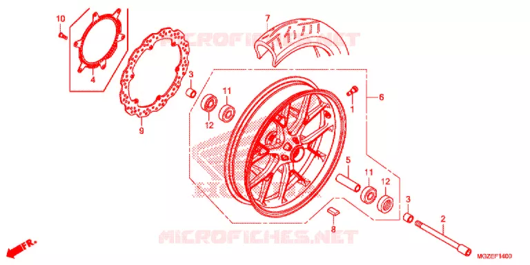 VOOR WIEL Honda MOTO 500 CB 2015  CB500FF