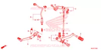 HOOFD STANDAARD/REMPEDAAL voor Honda CB 500 F 2015