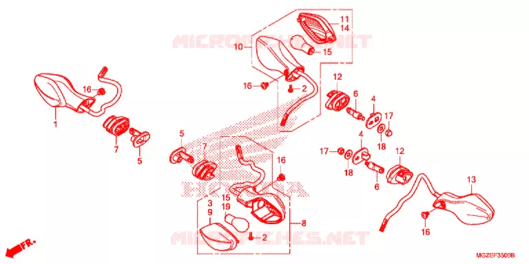 KNIPPERLICHT(2) Honda MOTO 500 CB 2015  CB500FF
