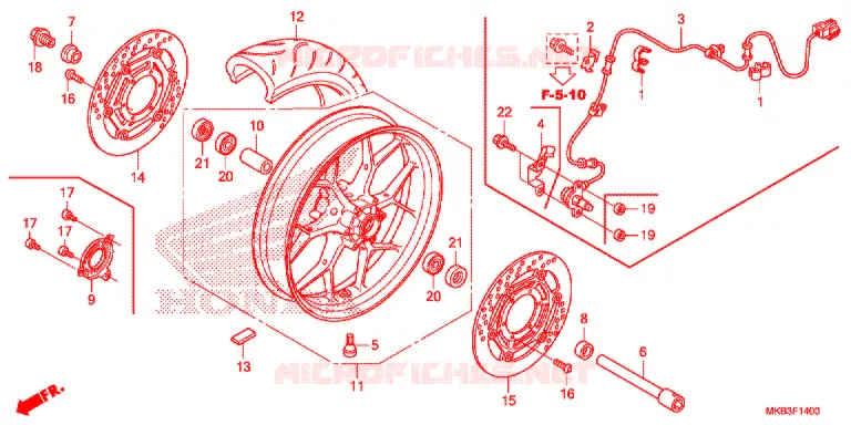 VOOR WIEL Honda MOTO 1000 CBR 2015  CBR1000SAF