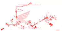 HOOFD STANDAARD/REMPEDAAL voor Honda CBR 250 R 2015