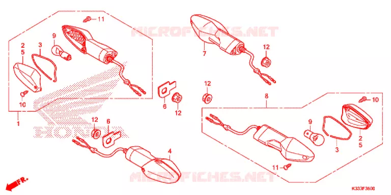 KNIPPERLICHT(2) Honda MOTO 250 CBR 2015  CBR250RF