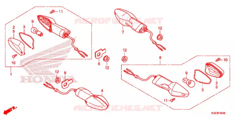 KNIPPERLICHT(2) Honda MOTO 250 CBR 2015  CBR250RF