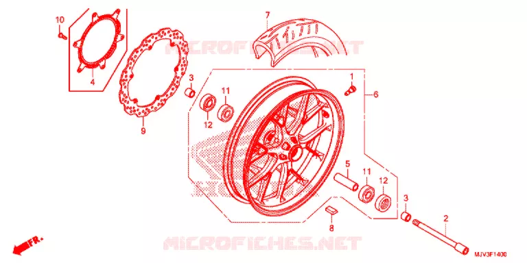 VOOR WIEL Honda MOTO 500 CBR 2015  CBR500RF