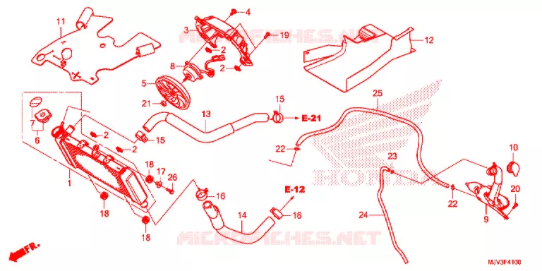 RADIATOR Honda MOTO 500 CBR 2015  CBR500RF