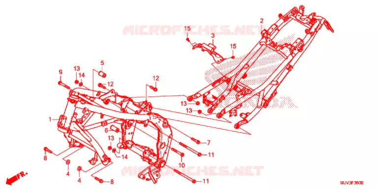 FRAME CHASSIS Honda MOTO 500 CBR 2015  CBR500RF
