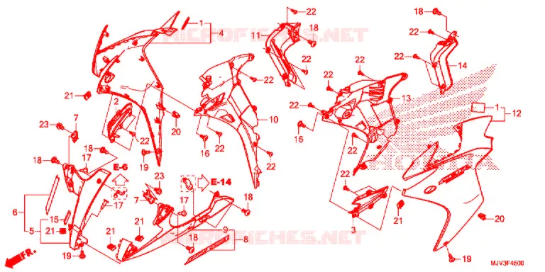MIDDENKAP Honda MOTO 500 CBR 2015  CBR500RF