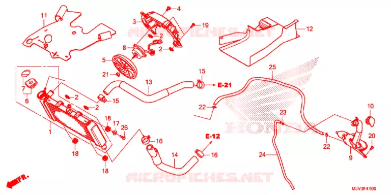 RADIATOR Honda MOTO 500 CBR 2015  CBR500RF