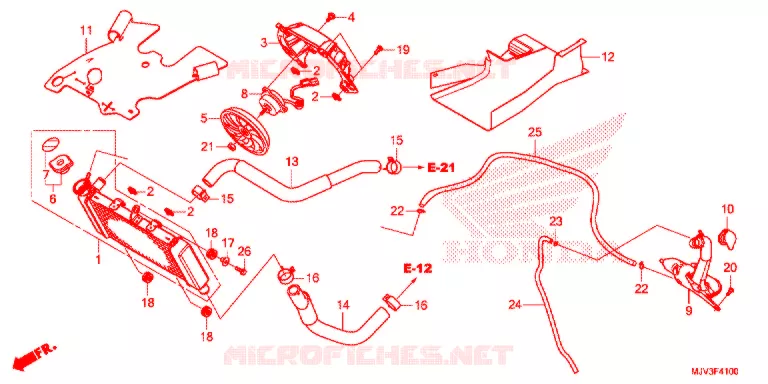 RADIATOR Honda MOTO 500 CBR 2015  CBR500RF