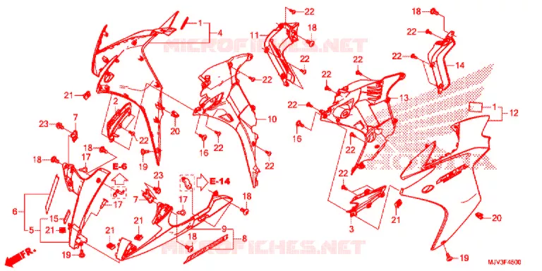 MIDDENKAP Honda MOTO 500 CBR 2015  CBR500RF