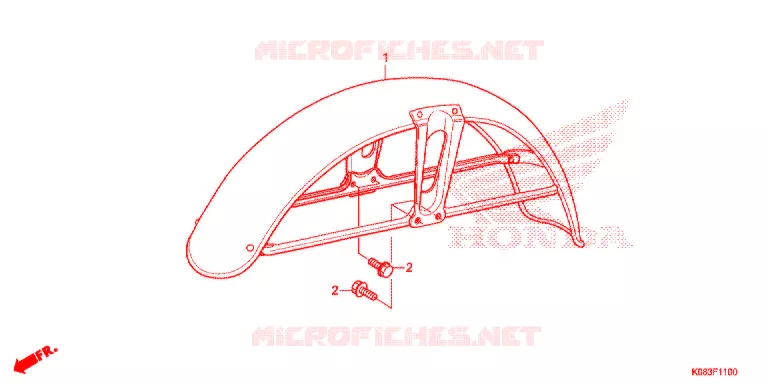 VOORSPATBORD Honda MOTO 110 ACE 2015  CG110SHE